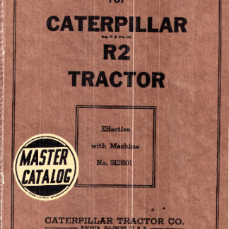 Caterpillar R2 5E3501 Parts Catalog