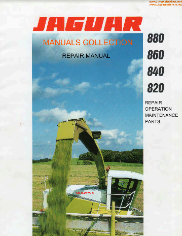 claas jaguar 880-860-840-820 service manual