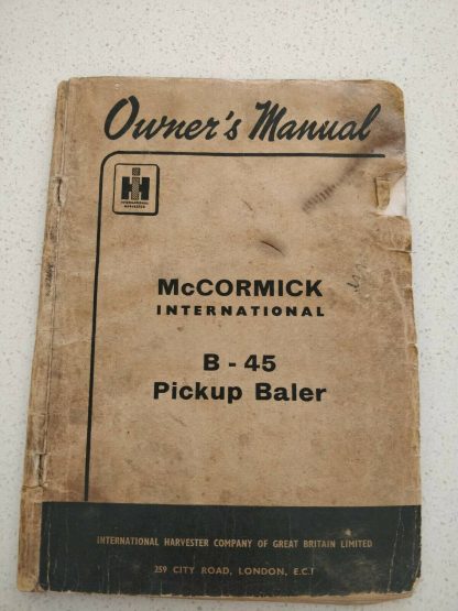 mccormick international b-45 pickup baler owner's manual