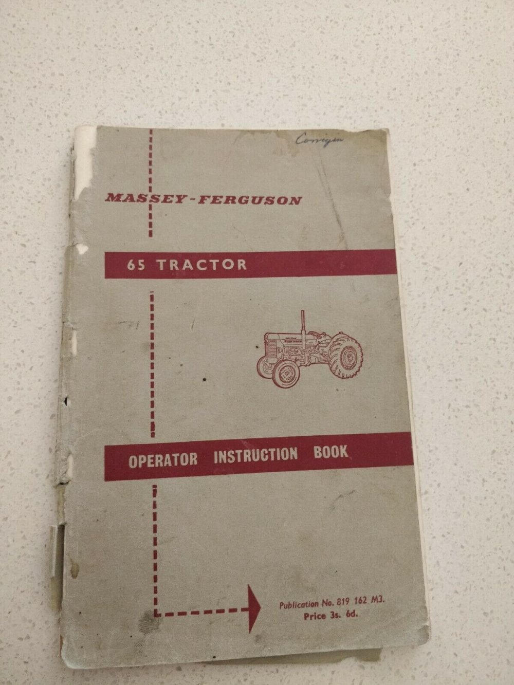 massey ferguson 65 tractor operator instruction book