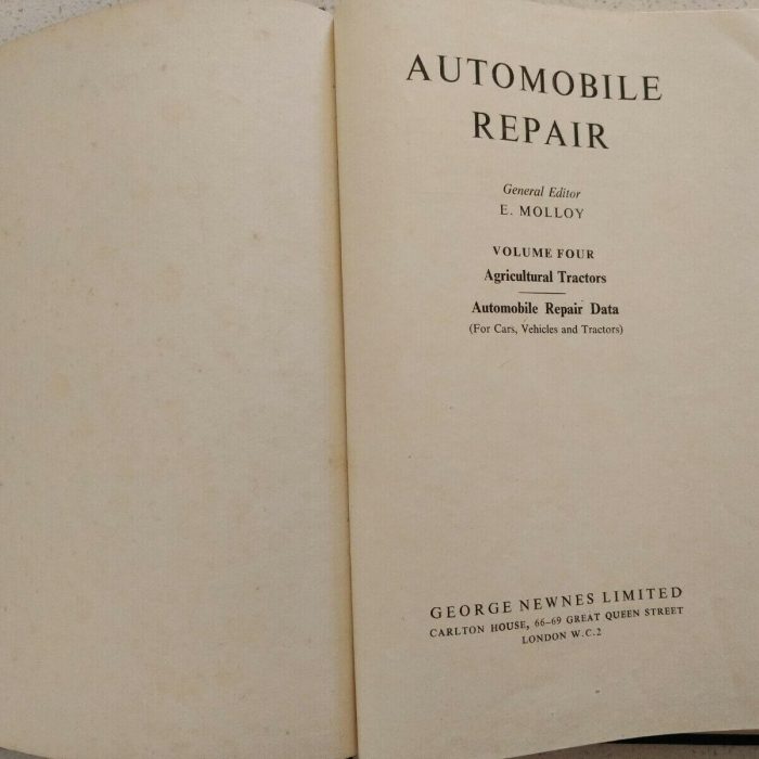 Automobile Repair Volume 4 Commercial Vehicles George Newnes